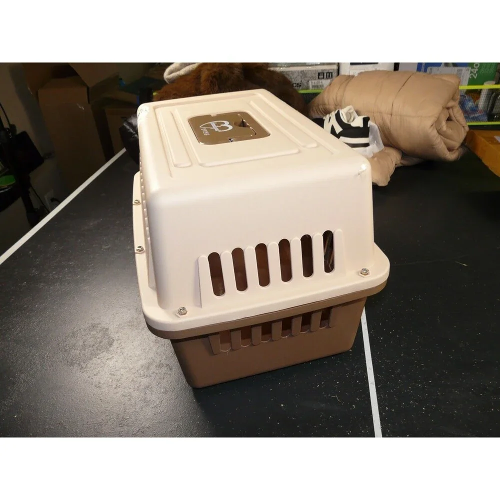 Hard Sided Animal Pet Dog Cat Bunny Travel Carrier w/ Feeder & Bottle 16